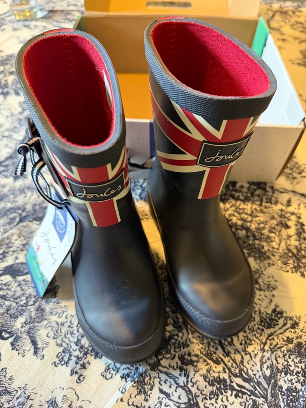 Joules Rain Boots with Union Jack Accent